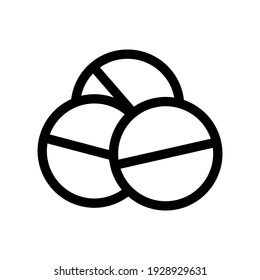 Drogen, Vektorsymbol. Pillt flaches Vektorsymbol.  Pill-Symbol. Vektorsymbol für Webanwendung oder Benutzeroberfläche. 