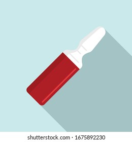 Drugstore ampule icon. Flat illustration of drugstore ampule vector icon for web design