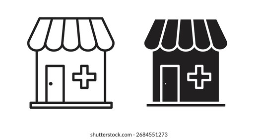 Drugstore icons simple vector set. logo sign symbol set