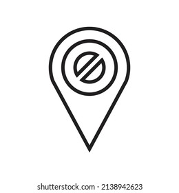 Drugstore Location Pin Icon Design. Vector Illustration