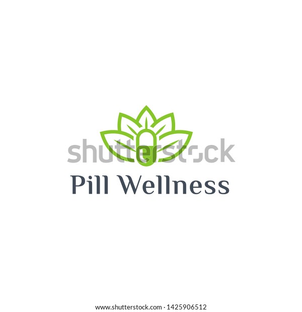 Drugstore Pharmacy Pill Wellness Logo Icon Stock Vector Royalty