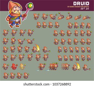 Druid Cartoon Game Character Animation Sprite