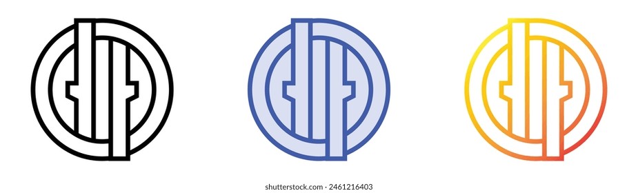 icono de símbolo de druida. Diseño de estilo de relleno lineal, azul y degradado aislado sobre fondo blanco
