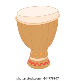 Drum of aborigines icon in cartoon style isolated on white background. Musical instruments symbol