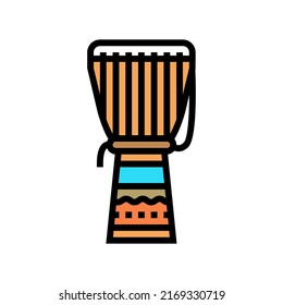 drum africa traditional musician instrument color icon vector. drum africa traditional musician instrument sign. isolated symbol illustration