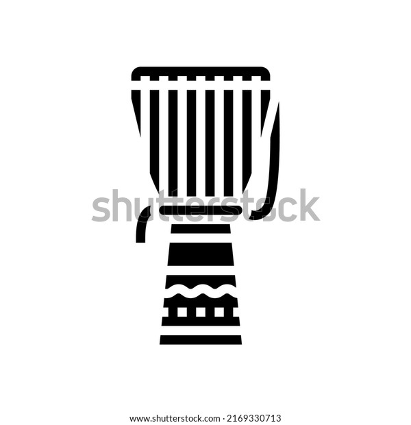 drum africa traditional musician instrument\
glyph icon vector. drum africa traditional musician instrument\
sign. isolated symbol\
illustration