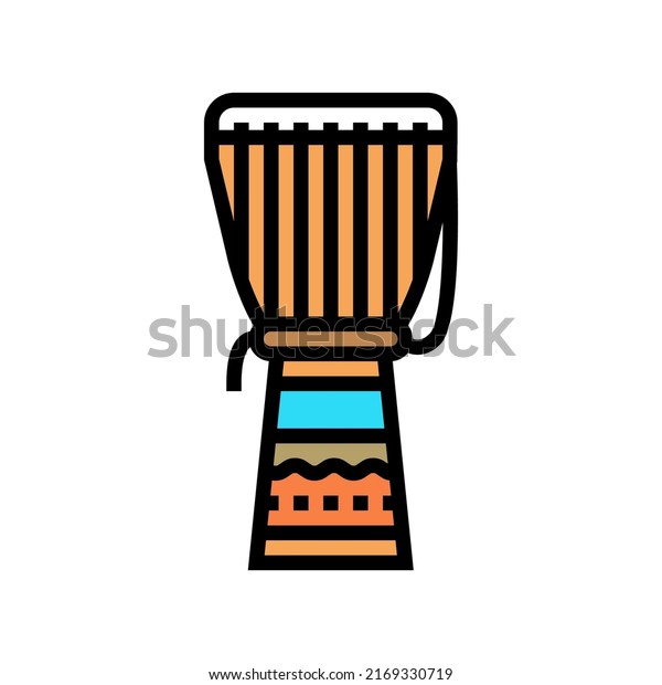 drum africa traditional musician instrument\
color icon vector. drum africa traditional musician instrument\
sign. isolated symbol\
illustration