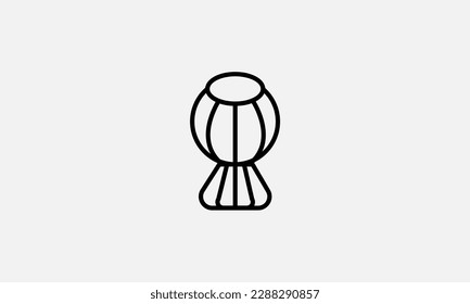 Drum beat vector logo design 