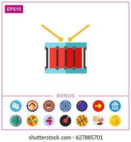 Drum beats vector icon