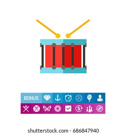 Drum beats vector icon