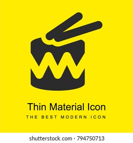 Drum bright yellow material minimal icon or logo design