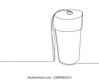 Drum, Buhai one line art. Continuous line drawing of Ukrainian folk percussion instrument, drum, drumstick, kit, stick, music, performer, song, vintage, rock, band, percussion, sound, bass, musician.