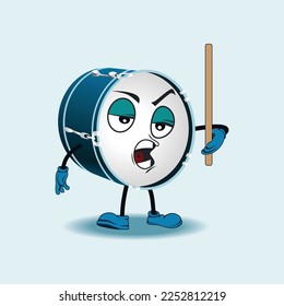 Drum cartoon character with facial expression