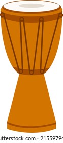 Drum, cartoon red drum icon. Vector, cartoon. Vector.