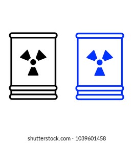 A drum with chemical waste