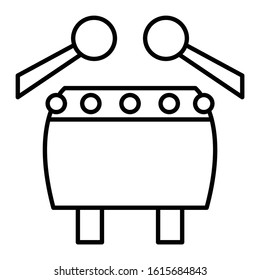 drum for Chinese icon or logo illustration on white background. Perfect use for website, pattern, design, etc.
