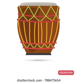 Drum color flat icon for web adn mobile design