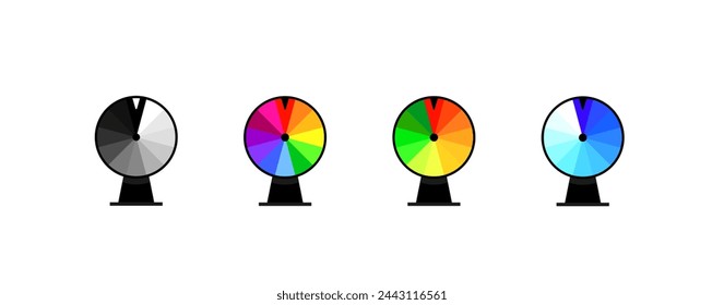 Drum color palette icons. Flat style. Vector icons