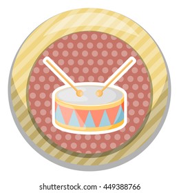 Drum colorful icon