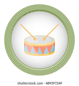 Drum colorful icon