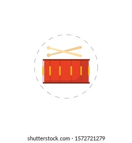 Drum colorful vector flat icon. Drum colorful vector flat icon. Drum colorful vector flat icon. 