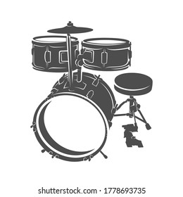 Drum Design vector. Vector illustration of a musical instrument.