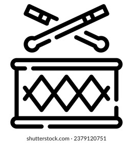 Drum Dhol Icon Illustration for web, app, infographic, etc