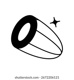 Drum Dholak Symbol auf weißem Hintergrund, Vektorgrafik