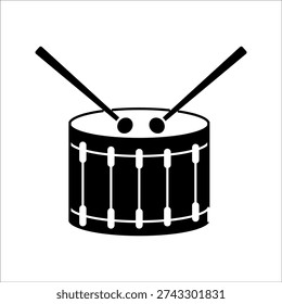 drum doodle hand drawn icon. Outline drawing drum line clipart symbol. Vector illustration