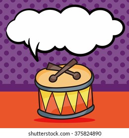 drum doodle, speech bubble