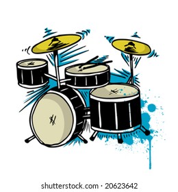 drum drawing vector