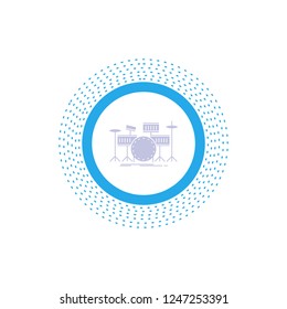 drum, drums, instrument, kit, musical Glyph Icon. Vector isolated illustration
