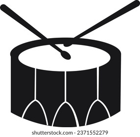 Icono de línea de tambor y de tambor. signo de estilo lineal para concepto móvil y diseño web. Icono del vector del contorno del instrumento musical del tambor.