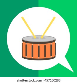 Drum with drumsticks