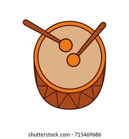 drum and drumsticks bass music top view icon