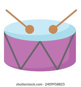 Tambor con diseño vectorial de tambores, instrumento de percusión, ícono de tambor, tambor