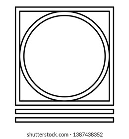 Drum drying in machine delicate mode Clothes care symbols Washing concept Laundry sign icon outline black