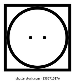 Drum drying in machine usually mode Clothes care symbols Washing concept Laundry sign icon black color vector illustration flat style simple image