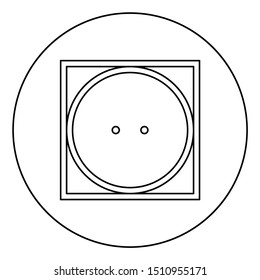 Drum drying in machine usually mode Clothes care symbols Washing concept Laundry sign icon in circle round outline black color vector illustration flat style image
