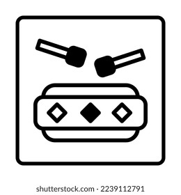 Drum dualtone Icon. Social media sign icons. Vector illustration isolated for graphic, web design, apps and websites