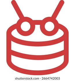 Diseño de icono de estilo duotono de tambor