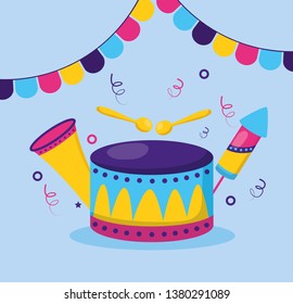 drum fireworks carnival
