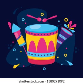 drum fireworks carnival