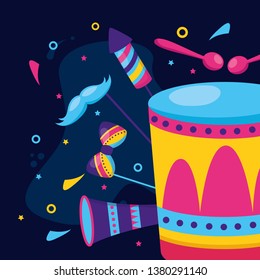 drum fireworks carnival