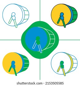 drum in flat design style
