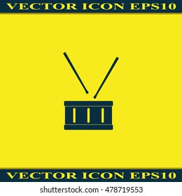 Drum flat icon.