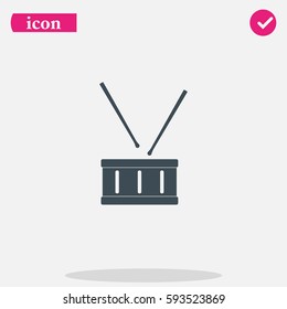 Drum flat icon.