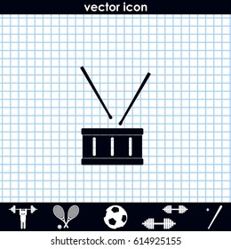 Drum flat icon.