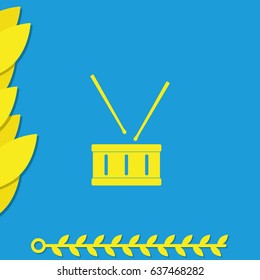 Drum flat icon.