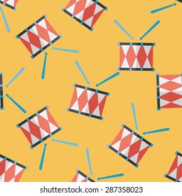 drum flat icon,eps10 seamless pattern background